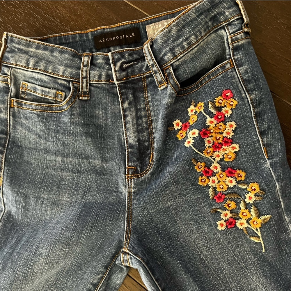 Aeropostale high waisted cropped jegging vintage jeans - women’s size 00 - Picture 11 of 12